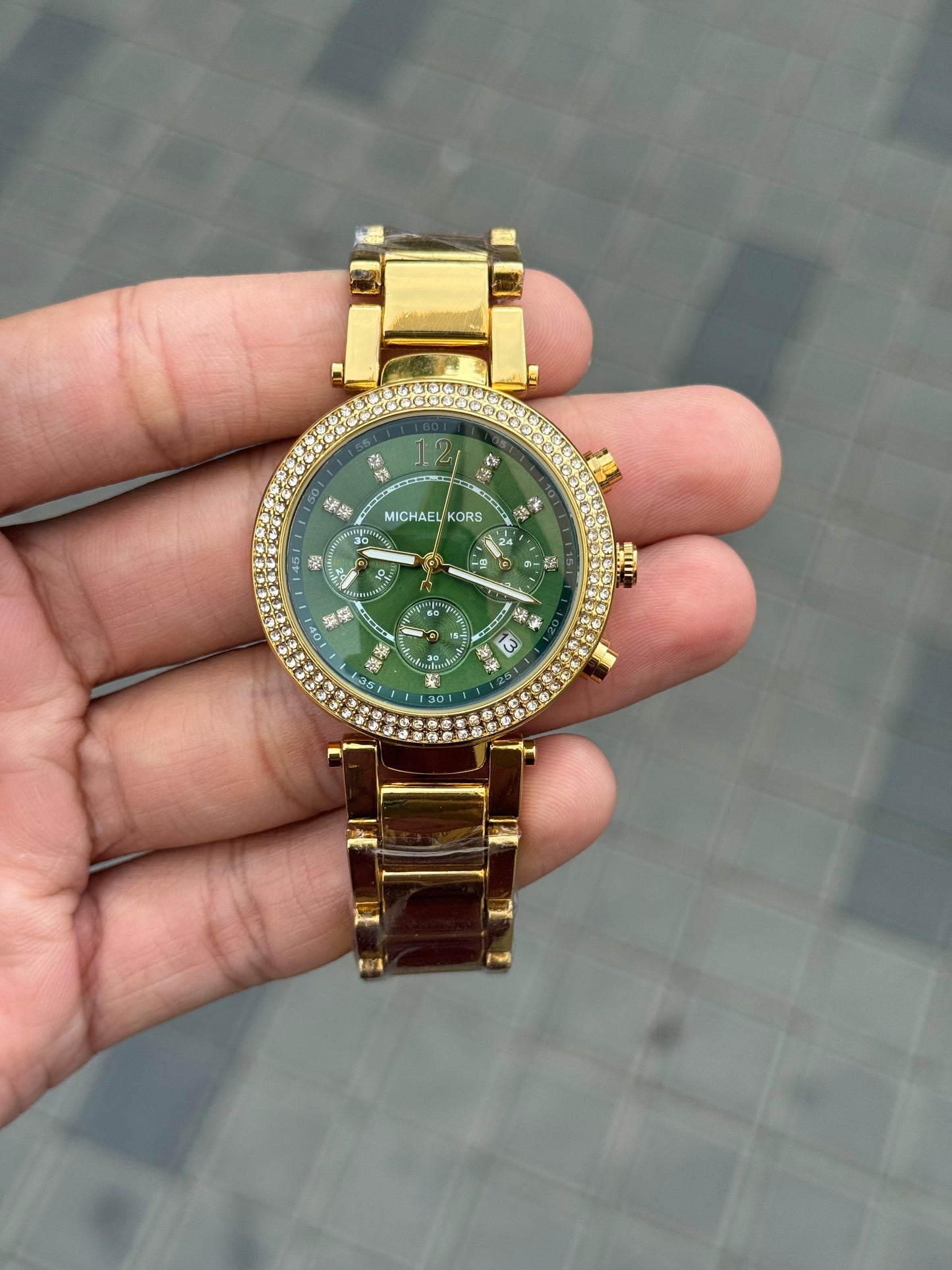 Michae_l Kors parker gold green