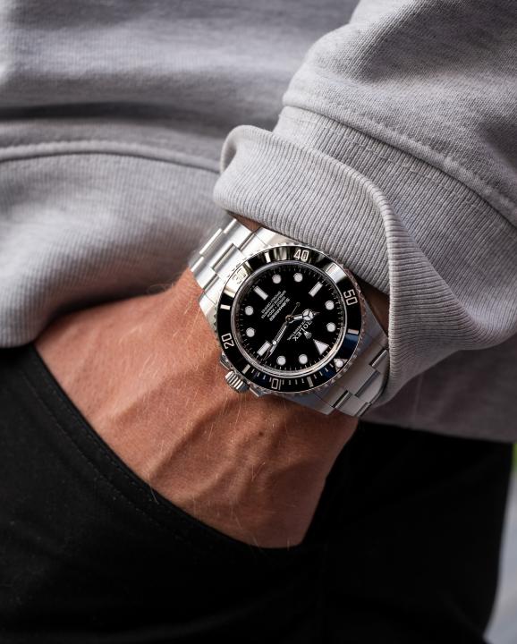 Rolx Oyster Perpetual Submarine Silver Black