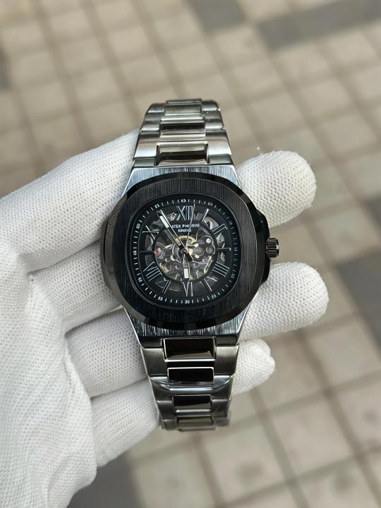 Patek_Philippe_Nautilus Automatic Silver Black