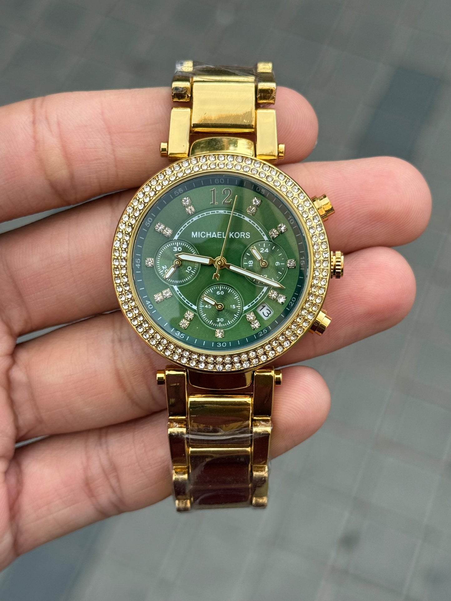 Michae_l Kors parker gold green