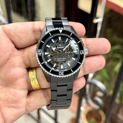 Rad_o Skeleton Automatic Black Watch 6534